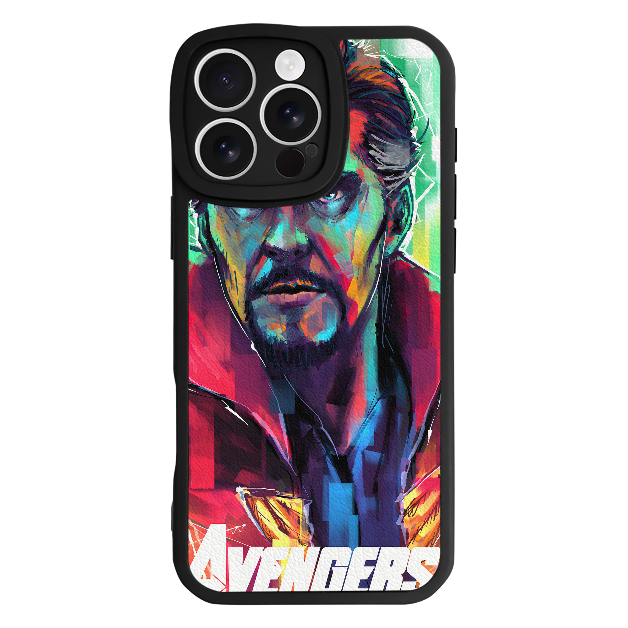 （画像用） アベンジャーズ The Avengers 【iPhone 16シリーズ対応】シリコンスマホケース（レザー調） 材質：シリコン